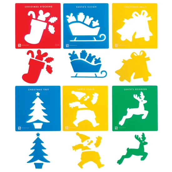 Christmas Stencils - Pack of 6 - Modern Teaching Aids NZ