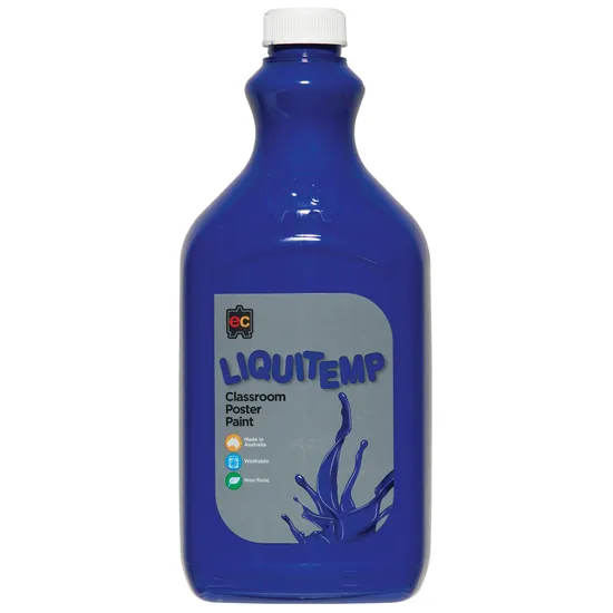 Liquitemp Poster Paint 2 L - Set of 12 - Modern Teaching Aids NZ