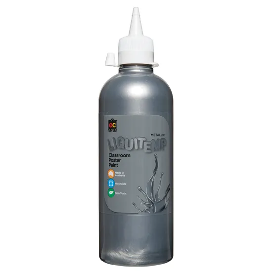 Liquitemp Metallic Paint - Silver 500ml - Modern Teaching Aids NZ