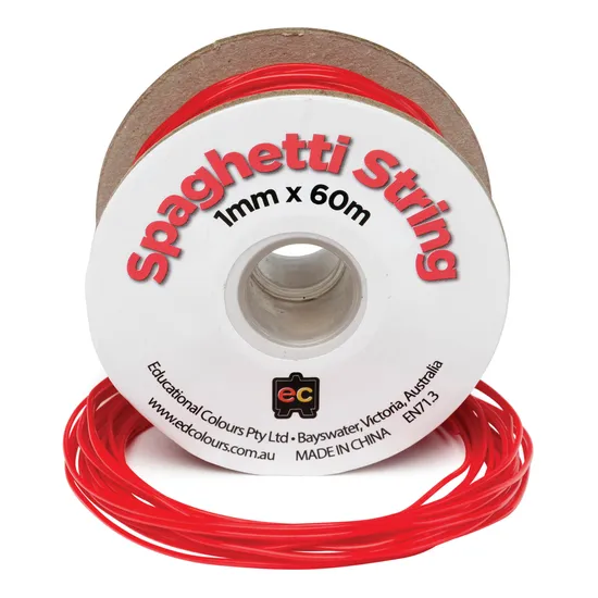 Spaghetti String Red 60m - Modern Teaching Aids NZ