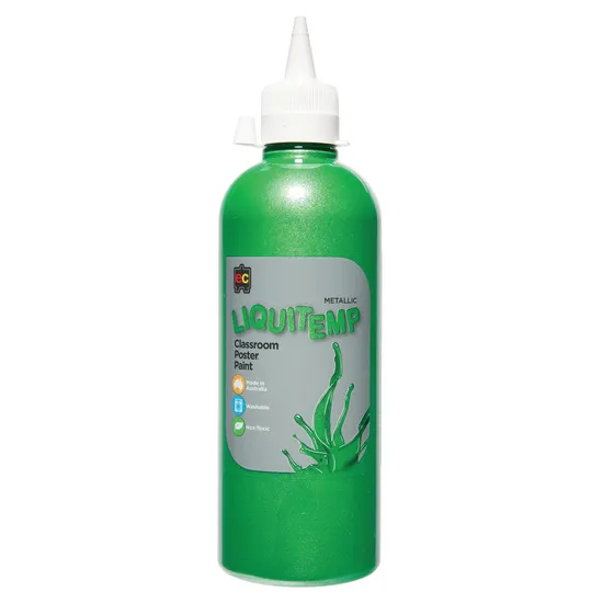 Liquitemp Metallic Paint - Green 500ml - Modern Teaching Aids NZ