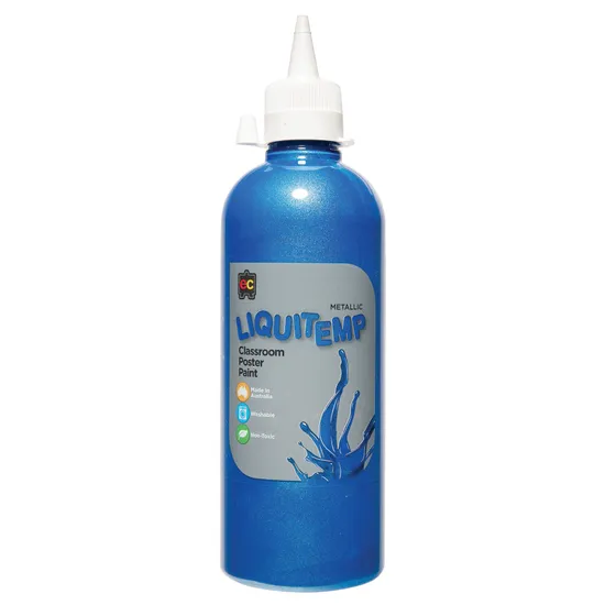 Liquitemp Metallic Paint - Blue 500ml - Modern Teaching Aids NZ