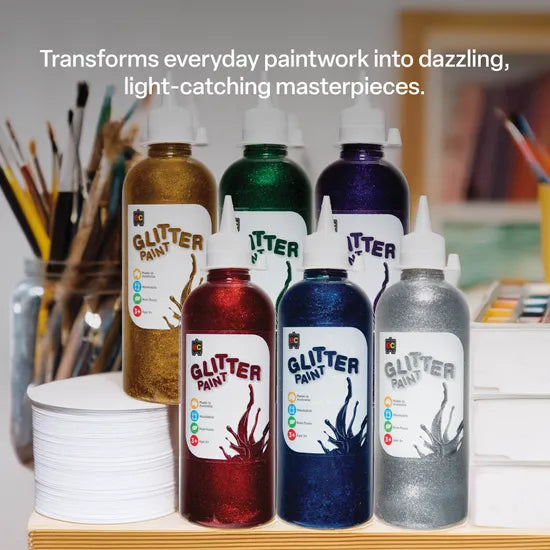 Glitter Paint - Set of 6 X 500ml - Modern Teaching Aids NZ