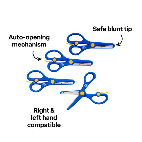 Safety Scissors Spring Assisted - Pack of 20 - Modern Teaching Aids NZ