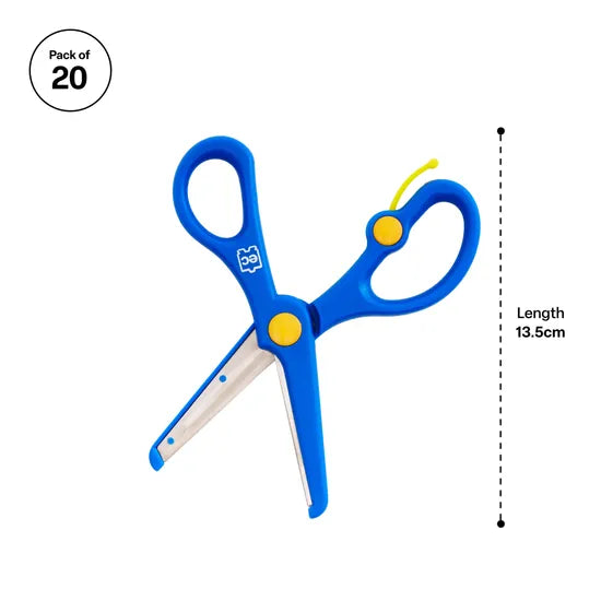 Safety Scissors Spring Assisted - Pack of 20 - Modern Teaching Aids NZ