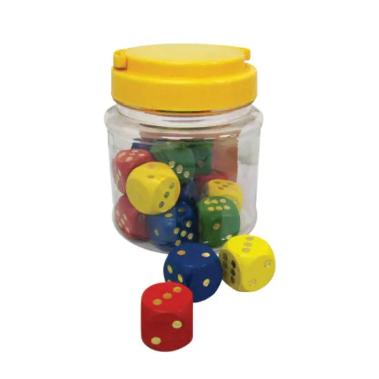 Wooden Dice - Large, Set of 16 - Modern Teaching Aids NZ