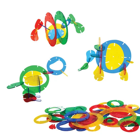 Interlocking Rainbow Pebbles Combo 96 Pieces - Modern Teaching Aids NZ