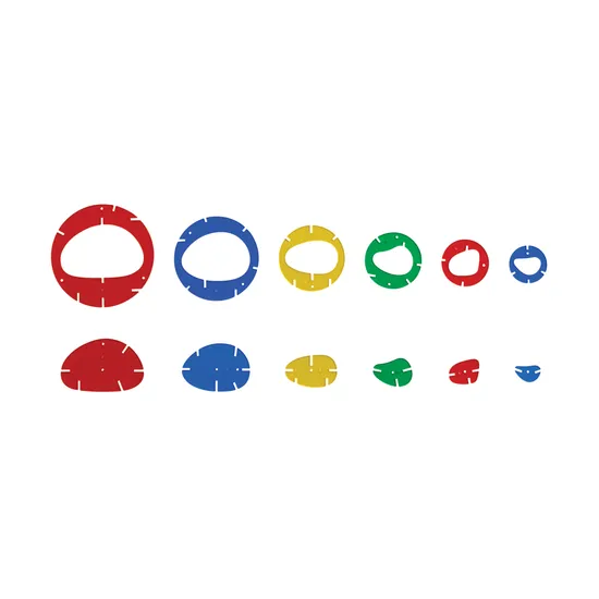 Interlocking Rainbow Pebbles Combo 96 Pieces - Modern Teaching Aids NZ