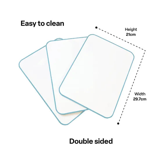 A4 Double-Sided Magnetic Mini Whiteboard Ocean - Modern Teaching Aids NZ