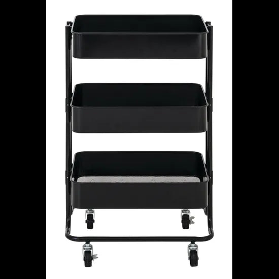 3 Tier Storage Trolley Black - Modern Teaching Aids NZ