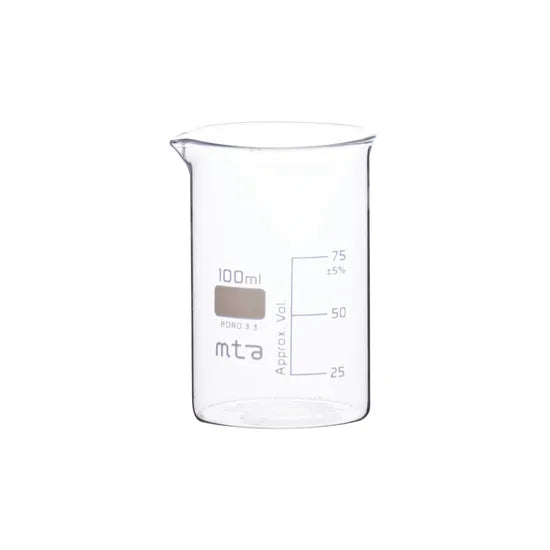 MTA Glass Beakers 100mL PK12 - Modern Teaching Aids NZ