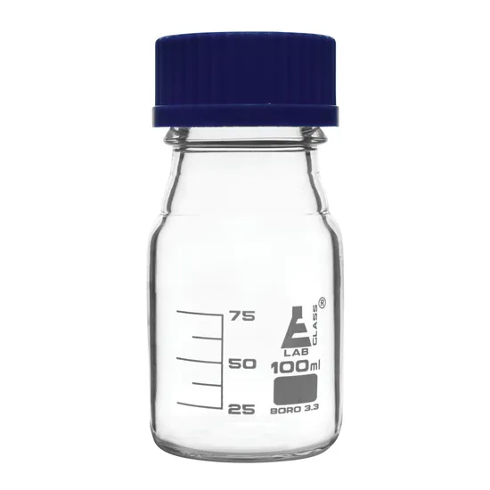 100 ml Clear Reagent Bottles - Pack of 10 - Modern Teaching Aids NZ