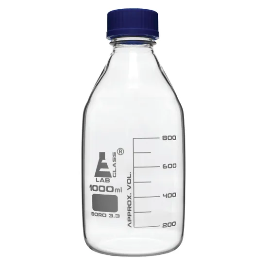 1000 ml Clear Reagent Bottles - Pack of 6 - Modern Teaching Aids NZ