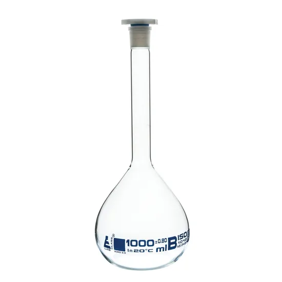 Volumetric Flask - Glass, 1000 ml, Pack of 2 - Modern Teaching Aids NZ