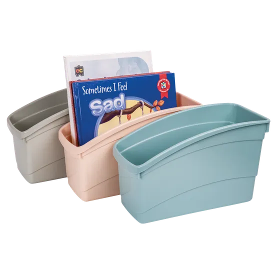 Plastic Book and Storage Tub - Coral - Modern Teaching Aids NZ
