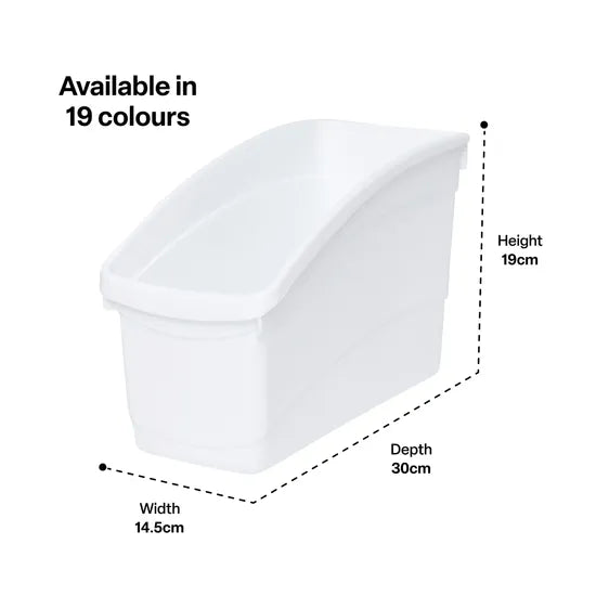 Elizabeth Richards Plastic Book and Storage Tub White