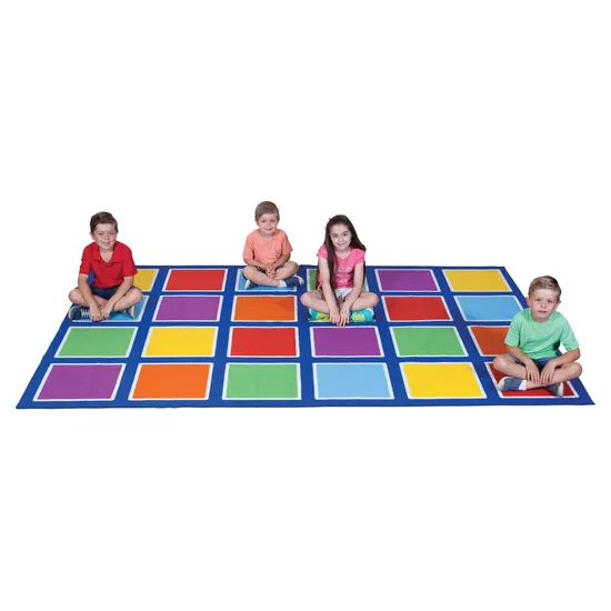 Colour Placement Rug - 24 Squares - 3 (L) x 2 (W) m
