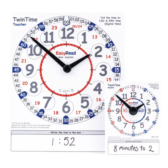 Easy Read Clock Dial - Teacher - Modern Teaching Aids NZ