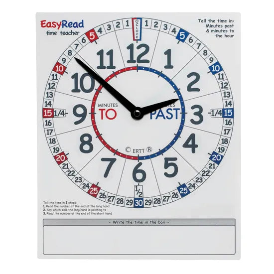 Easy Read Clock Dial - Teacher - Modern Teaching Aids NZ