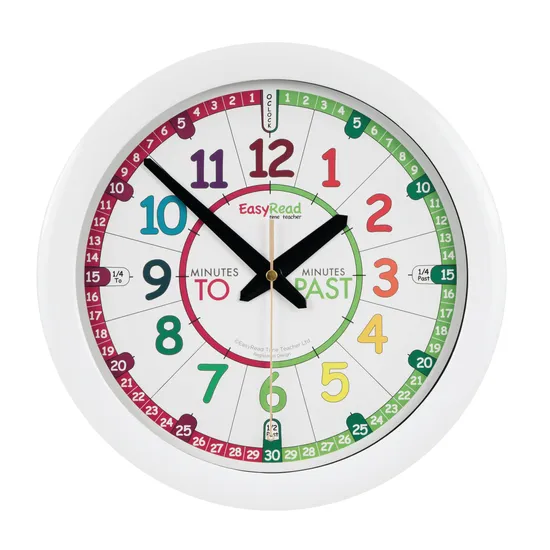 Time Teacher Rainbow Face Wall Clock - Modern Teaching Aids NZ