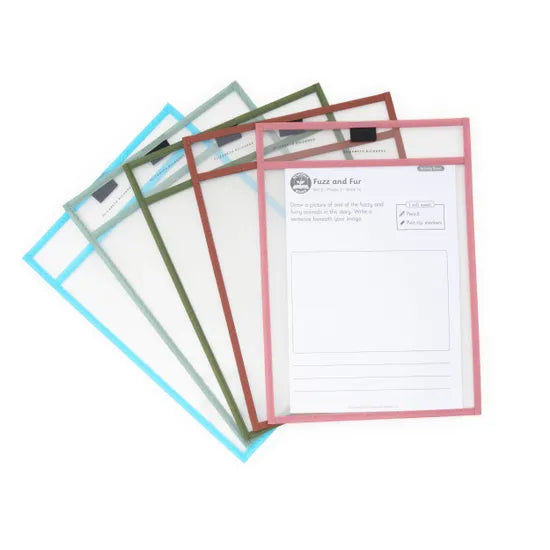 Write & Wipe Sleeves A4 Colours of Australia - Pack of 10