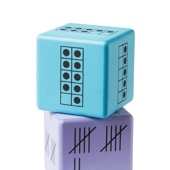 Colourful Foam Number Representation Dice - Set o - Modern Teaching Aids NZ