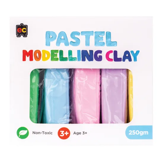 Modelling Clay (Pastel) 5 colours x 50gm - Modern Teaching Aids NZ