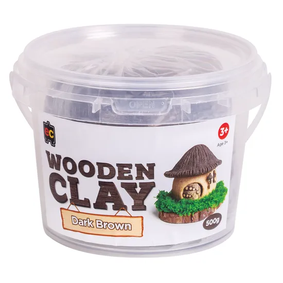 Wooden Clay - Dark Brown 500g - Modern Teaching Aids NZ