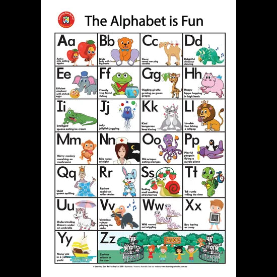 Alphabet is Fun Poster - Modern Teaching Aids NZ