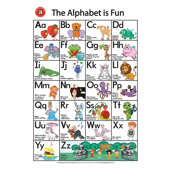 Alphabet is Fun Poster - Modern Teaching Aids NZ