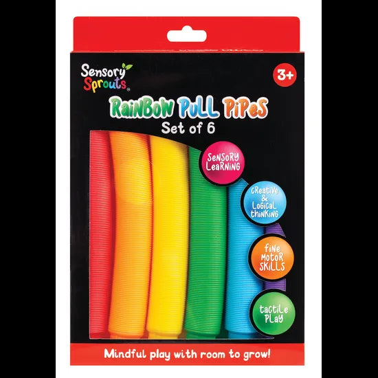 Sensory Sprouts Rainbow Pull Pipes - Modern Teaching Aids NZ