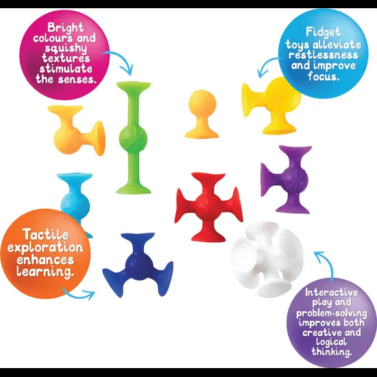 Sensory Sprouts Suction Shapes 20pk - Modern Teaching Aids NZ