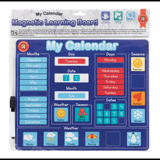 Magnetic Learning Board Calendar - Modern Teaching Aids NZ