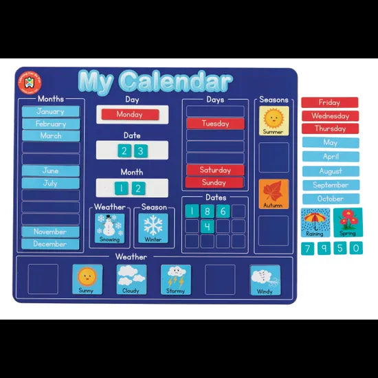 Magnetic Learning Board Calendar - Modern Teaching Aids NZ