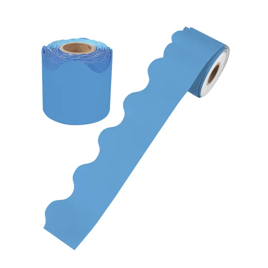 Growin Minds Ocean Blue Rolled Scallop Border