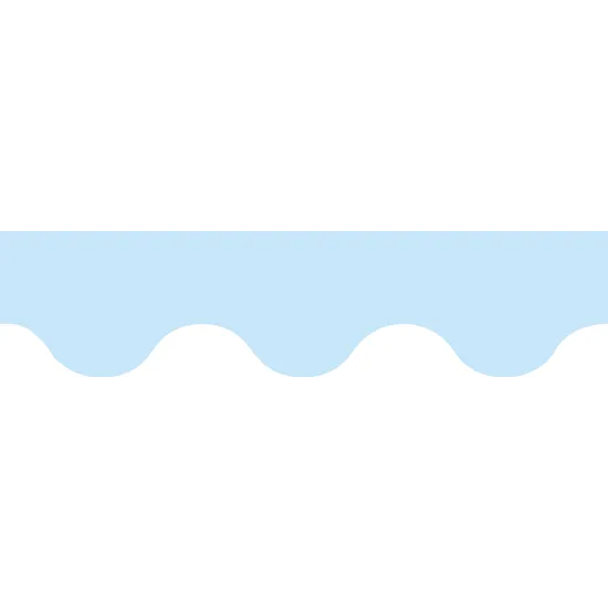 Growin Minds Sky Blue Rolled Scallop Border