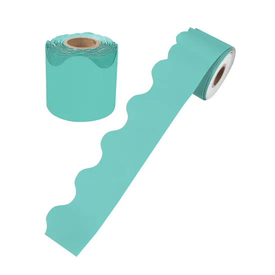 Growing Minds Teal Rolled Scalloped Border