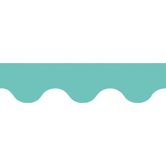 Growing Minds Teal Rolled Scalloped Border