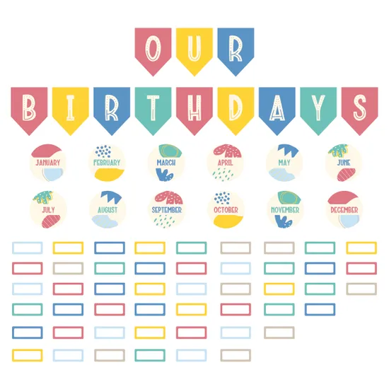 Growing Minds Birthday Bulletin Board Set