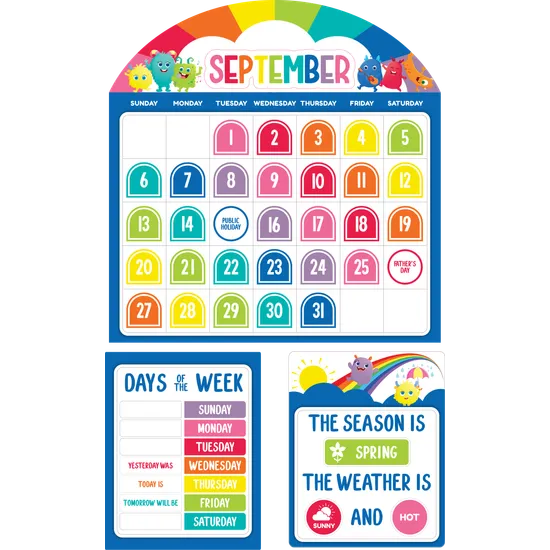 Giggle & Grow Calendar Bulletin Board Set - Modern Teaching Aids NZ