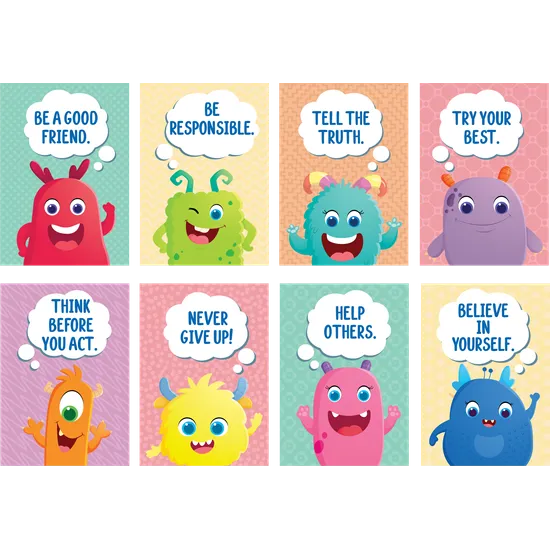 Giggle & Grow Character Traits Poster Set 8 - Modern Teaching Aids NZ