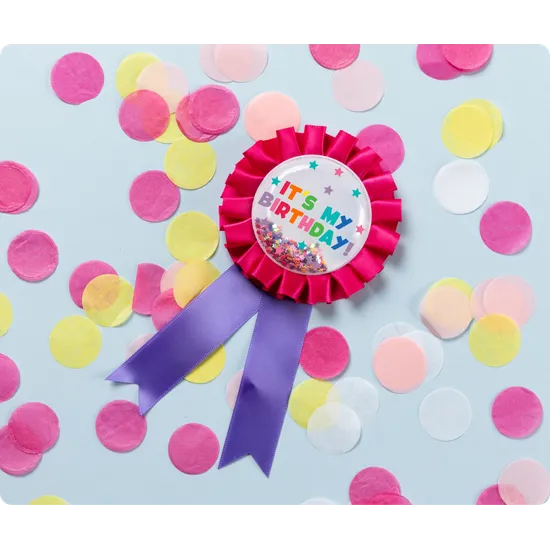 Giggle & Grow Pink Birthday Badge - Modern Teaching Aids NZ