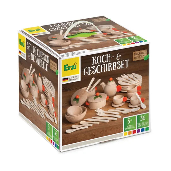 Cooking and Crockery Set Nature 36 Pieces - Modern Teaching Aids NZ