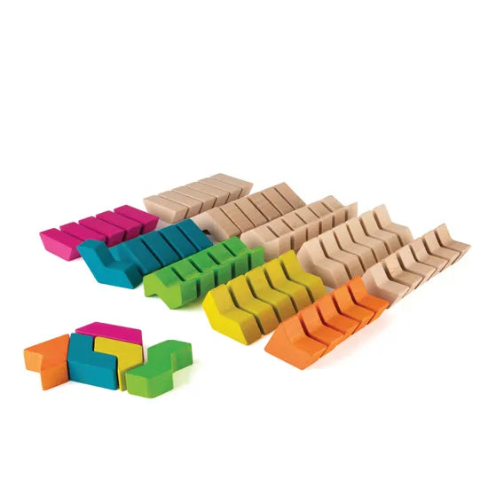 Rainbow GeoBlox - 60 pieces - Modern Teaching Aids NZ