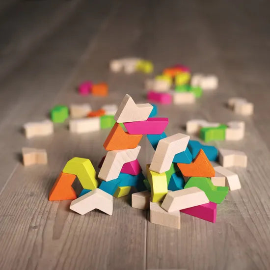 Rainbow GeoBlox - 60 pieces - Modern Teaching Aids NZ