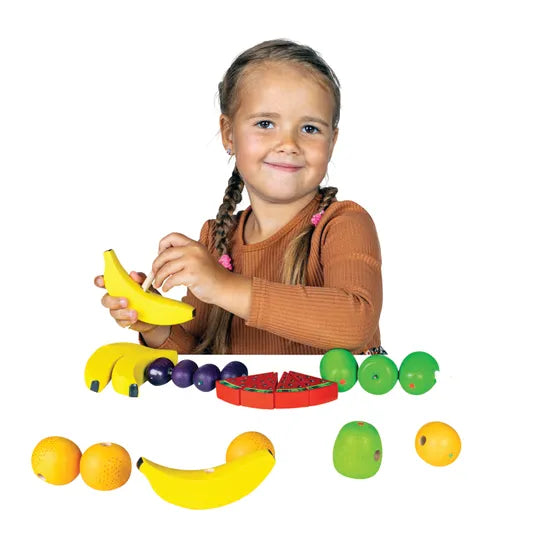 Large Sorting Threading Fruit 23 Pieces - Modern Teaching Aids NZ