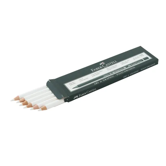 White Coloured Pencils - Pack of 6 - Modern Teaching Aids NZ