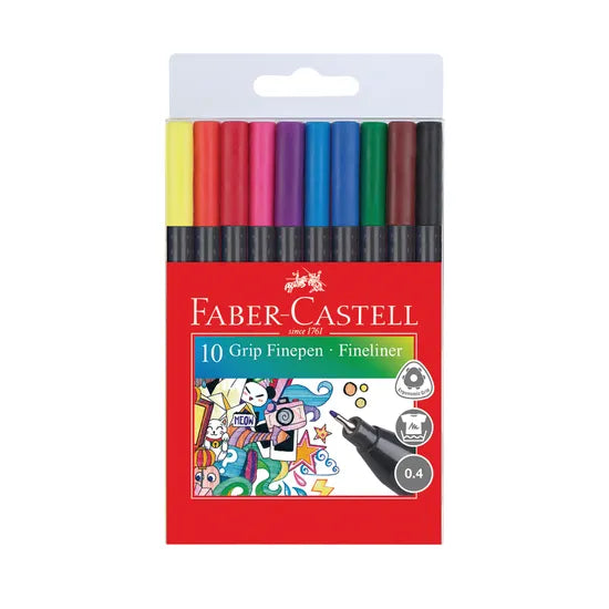 Coloured Fineliners Pack of 10 - Modern Teaching Aids NZ