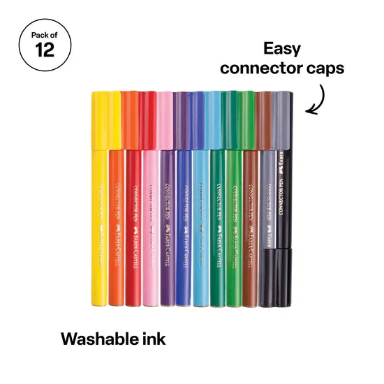 Connector Colour Markers - Pack of 12 - Modern Teaching Aids NZ