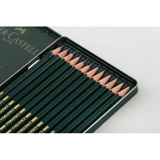 Castell 9000 Graphite Pencil Art Set - Tin of 12 - Modern Teaching Aids NZ